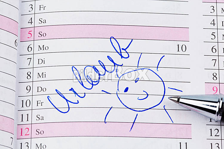Eintrag im Kalender: Urlaub - Bilderbox Bildagentur GmbH